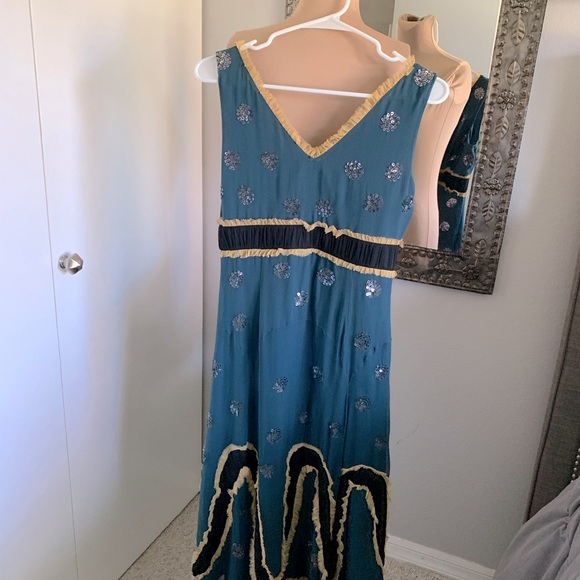 PHILOSOPHY DI ALBERTA FERRETTI SILK MIDI DRESS. BEAUTIFUL LIKE NEW SIZE 2 - Picture 6 of 7